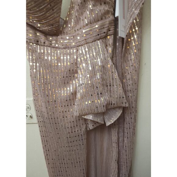 Modessa Couture Long Designer Evening Dress Size 6 Embellished Pink Dress - Picture 4 of 7